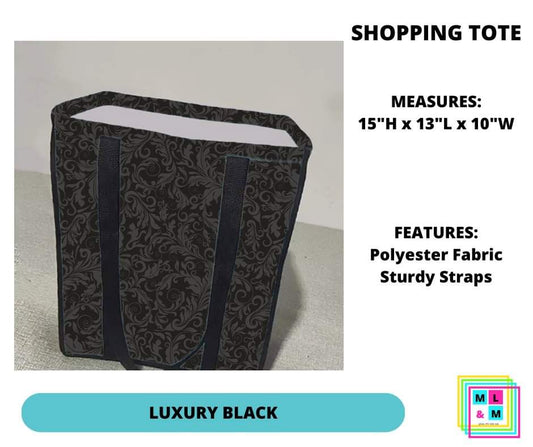 Luxury Black Shopping Tote
