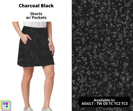 Charcoal Black Skort