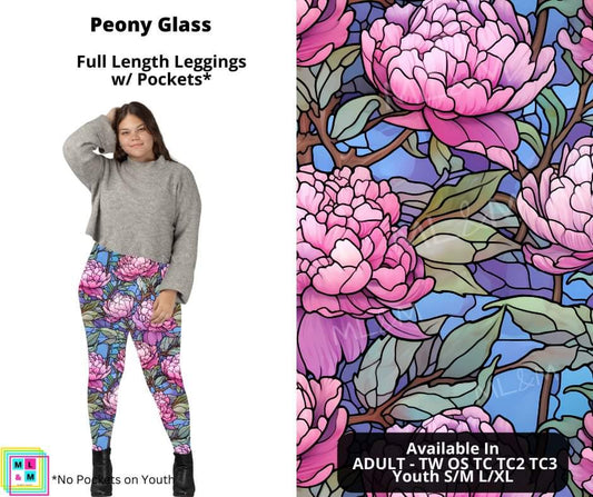 Peony Glass Full Length Leggings w/ Pockets