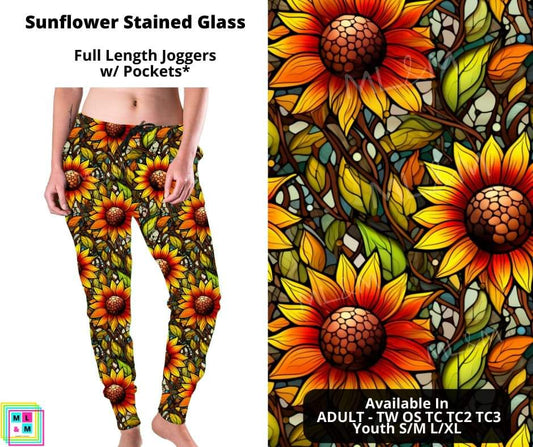 Sunflower Stained Glass Joggers