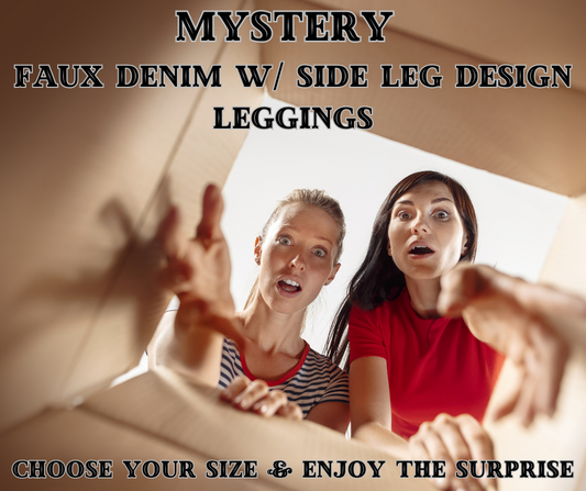 RTS Mystery Full Length Faux Denim w/ Side Leg Designs