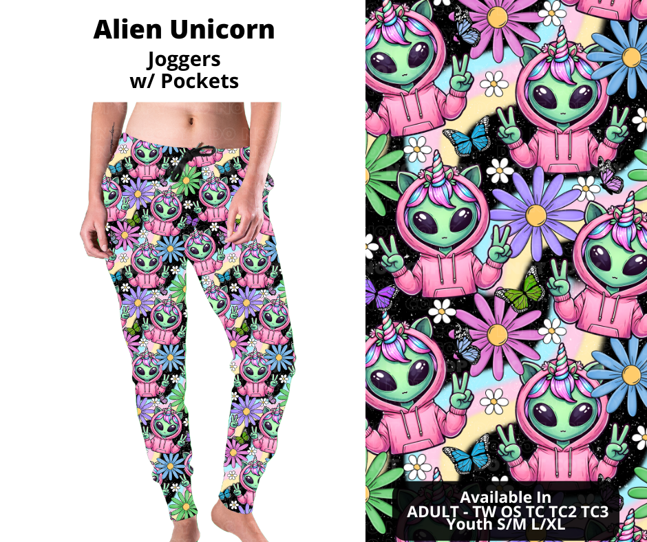 Preorder! Closes 11/21. ETA Jan. Alien Unicorn Sport Joggers