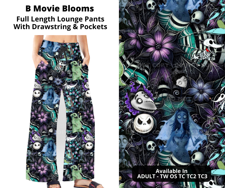 B Movie Blooms Full Length Lounge Pants