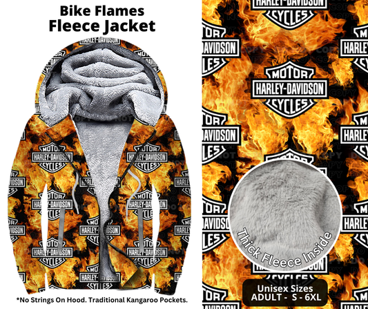 Preorder! Closes 10/21. ETA Jan. Bike Flames Jackets