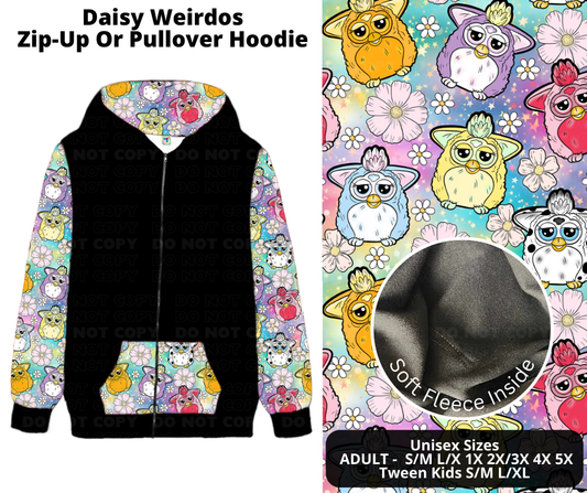 Preorder! Closes 11/21. ETA Jan. Daisy Weirdos Zip-Up or Pullover Hoodie