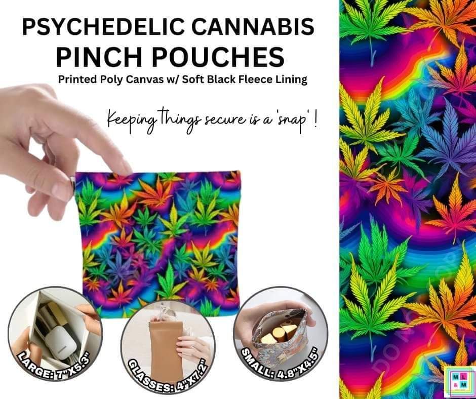 Psychedelic Cannabis Pinch Pouches in 3 Sizes
