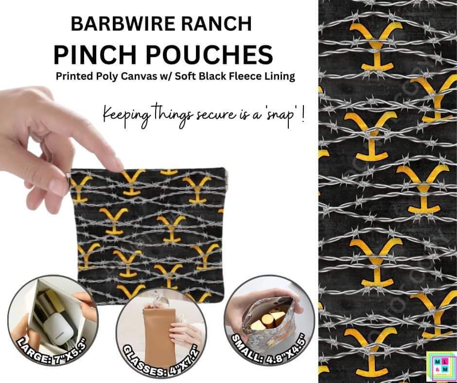 Barbwire Ranch Pinch Pouches in 3 Sizes