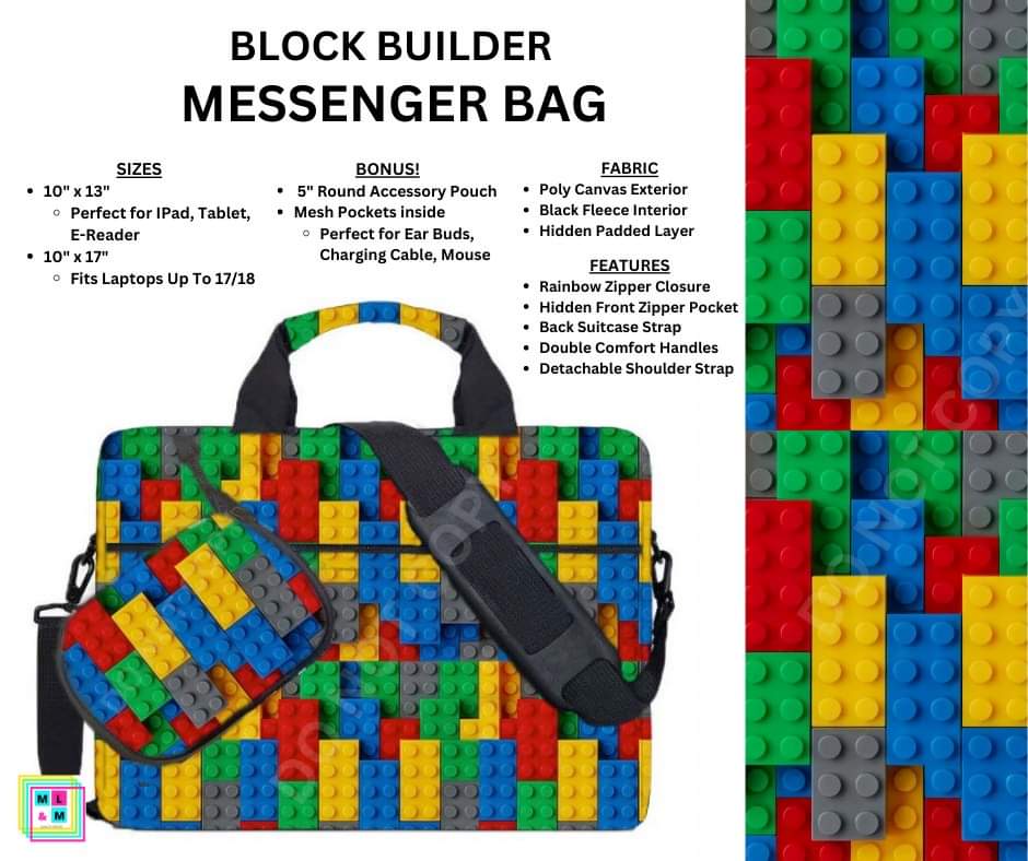Block Builder Messenger Bag