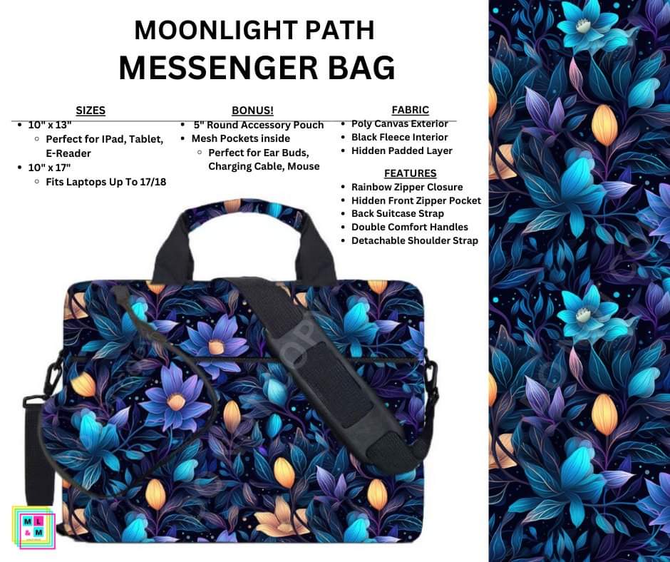 Moonlight Path Messenger Bag