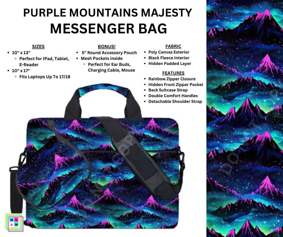 Purple Mountains Majesty Messenger Bag