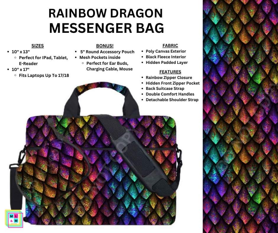 Rainbow Dragon Messenger Bag