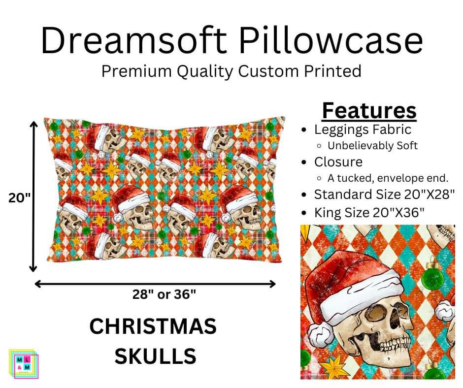 Christmas Skulls Dreamsoft Pillowcase