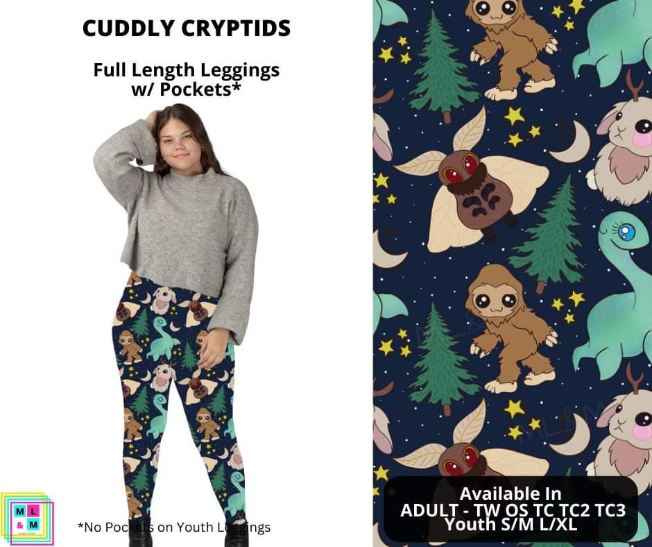 Cuddly Cryptids Full Length Leggings w/ Pockets