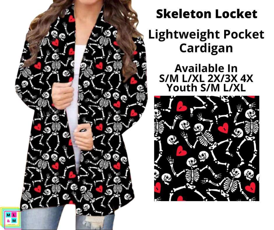 Skeleton Locket Pocket Cardigan