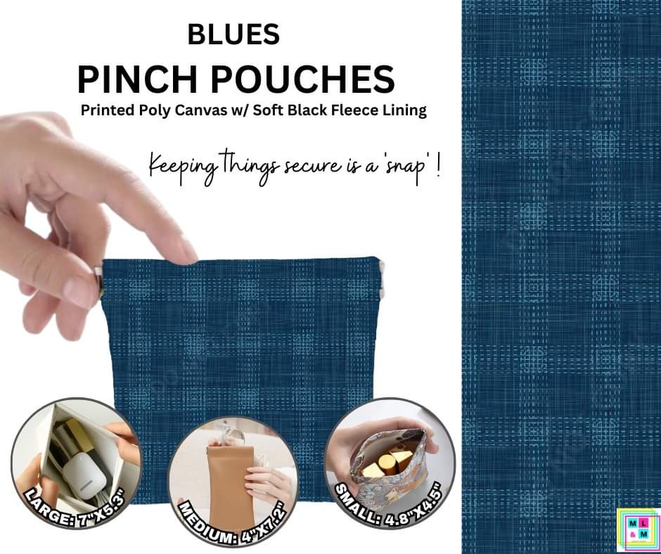 Blues Pinch Pouches