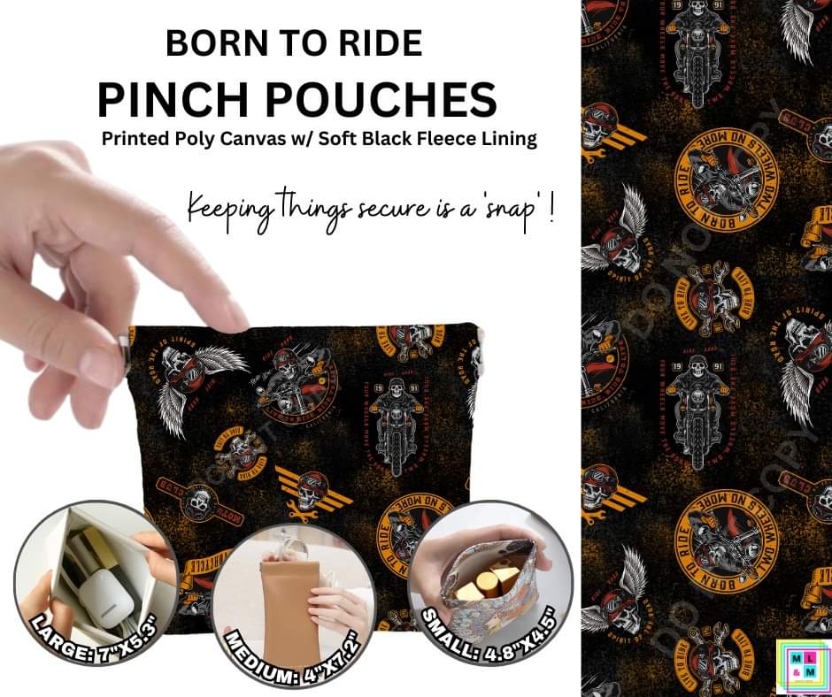 Born to Ride Pinch Pouches