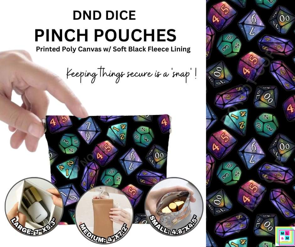 DND Dice Pinch Pouches