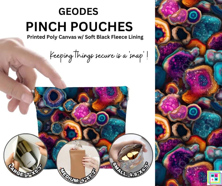 Geodes Pinch Pouches
