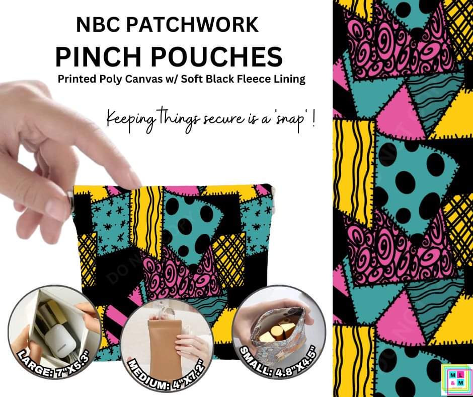 NBC Patchwork Pinch Pouches