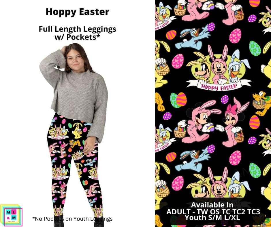 Hoppy Easter Full Length Leggings w/ Pockets
