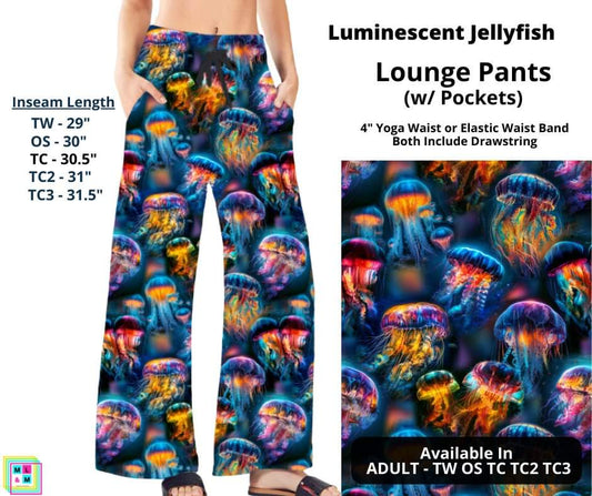 Luminescent Jellyfish Full Length Lounge Pants