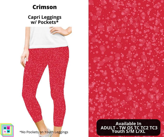 Crimson Capri Length w/ Pockets