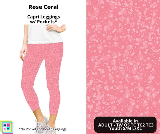Rose Coral Capri Length w/ Pockets