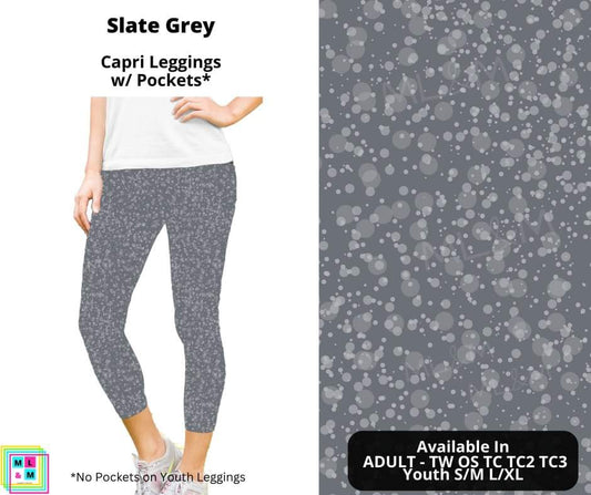 Slate Grey Capri Length w/ Pockets