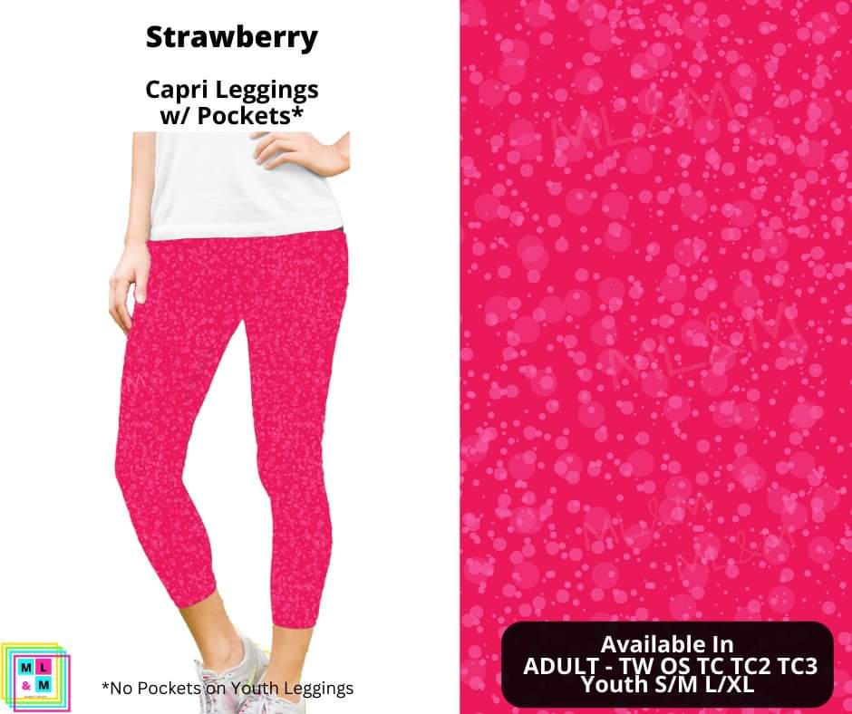 Strawberry Capri Length w/ Pockets