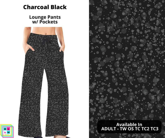 Charcoal Black Full Length Lounge Pants
