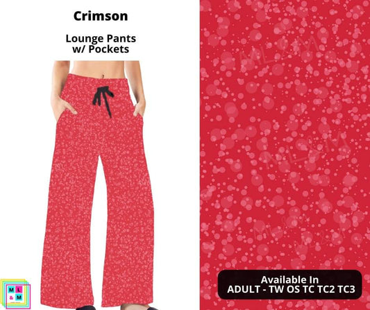 Crimson Full Length Lounge Pants