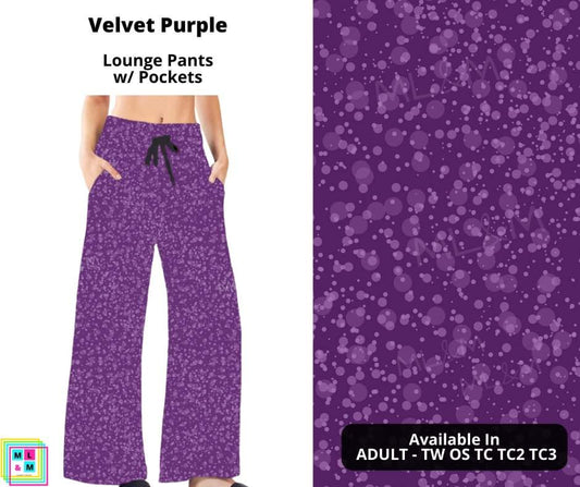 Velvet Purple Full Length Lounge Pants