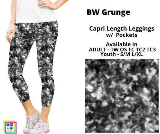BW Grunge Capri Length w/ Pockets
