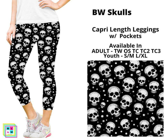 BW Skulls Capri Length w/ Pockets