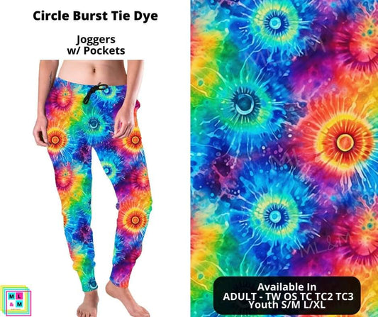 Circle Burst Tie Dye Joggers