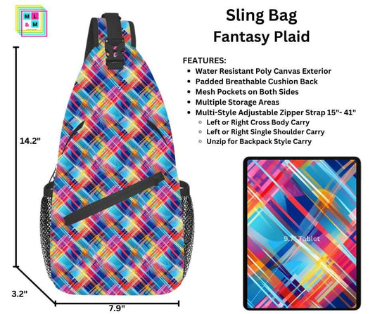 Fantasy Plaid Sling Bag