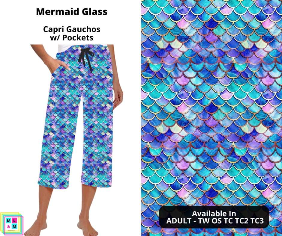 Mermaid Glass Capri Gauchos