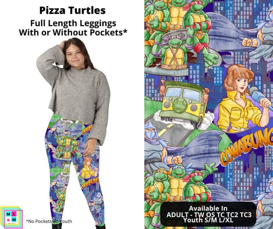 Pizza Turtles Full Length Leggings w/ Pockets