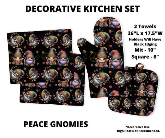 Peace Gnomies Decorative Kitchen Set