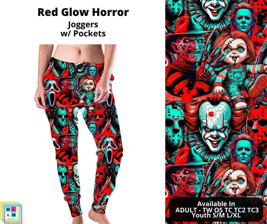 Red Glow Horror Joggers