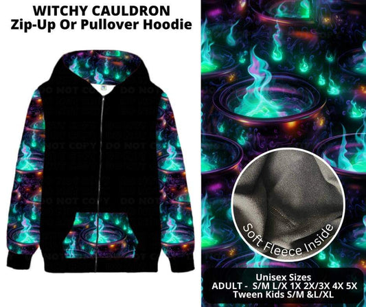 Witchy Cauldron Zip-Up or Pullover Hoodie