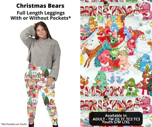 Christmas Bears Full Length Leggings w/ Pockets