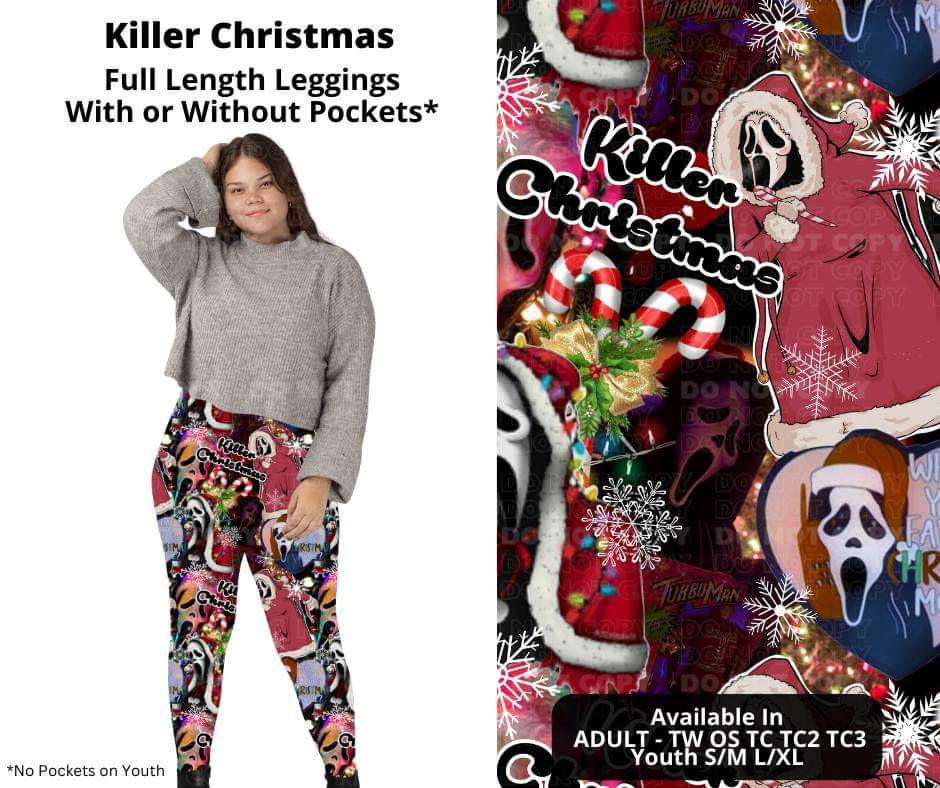 Killer Christmas Full Length Leggings w/ Pockets