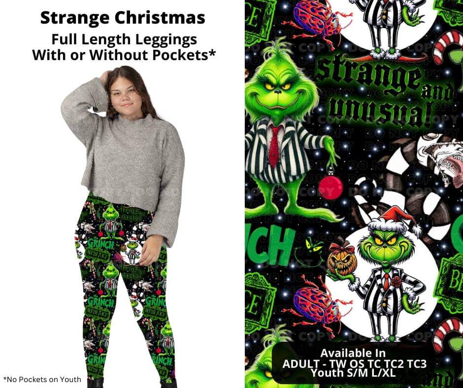 Strange Christmas Full Length Leggings w/ Pockets