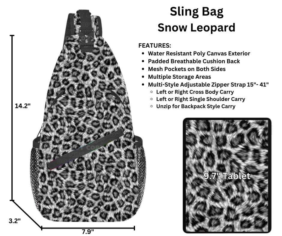 Snow Leopard Sling Bag