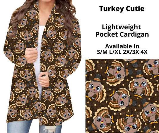 Turkey Cutie Pocket Cardigan