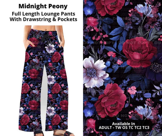 Preorder! Closes 10/23. ETA Dec. Midnight Peony Full Length Lounge Pants