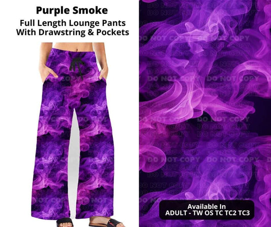 Preorder! Closes 10/23. ETA Dec. Purple Smoke Full Length Lounge Pants