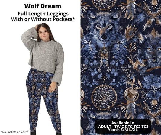 Preorder! Closes 10/23. ETA Dec. Wolf Dream Full Length Leggings w/wo Pockets