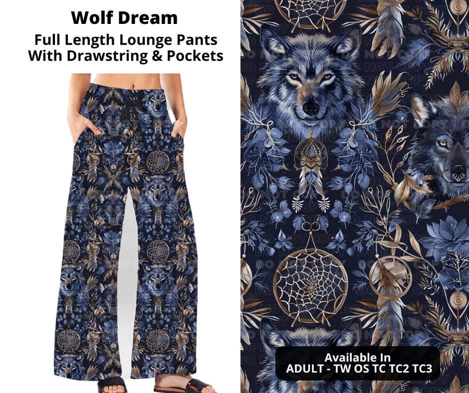 Preorder! Closes 10/23. ETA Dec. Wolf Dream Full Length Lounge Pants